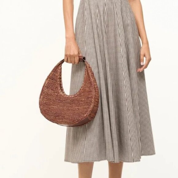 NWT STAUD Moon Raffia Bag, Mahogany - Picture 5 of 5